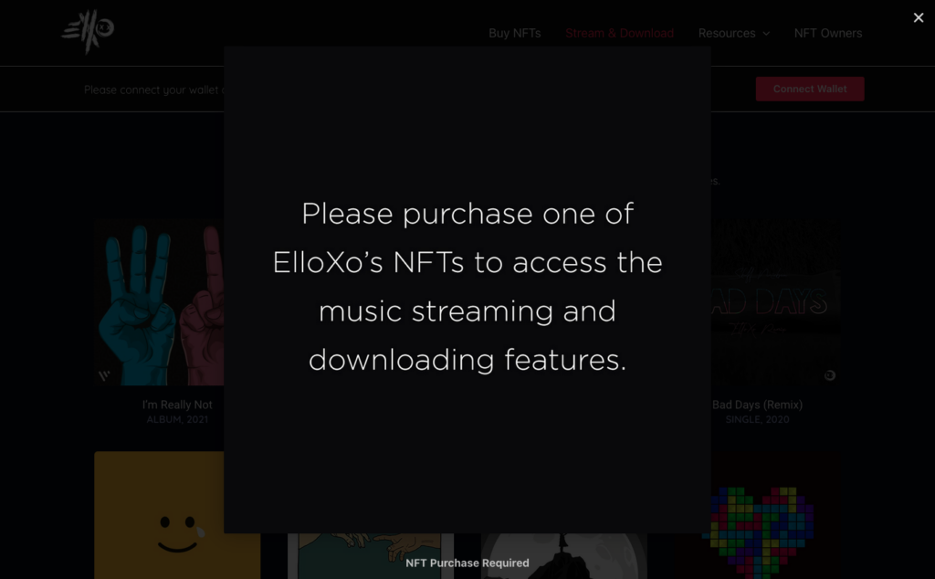 ElloXo NFT Purchase Required